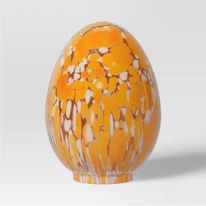 NEW Threshold Large Confetti Glass Orange/White Egg